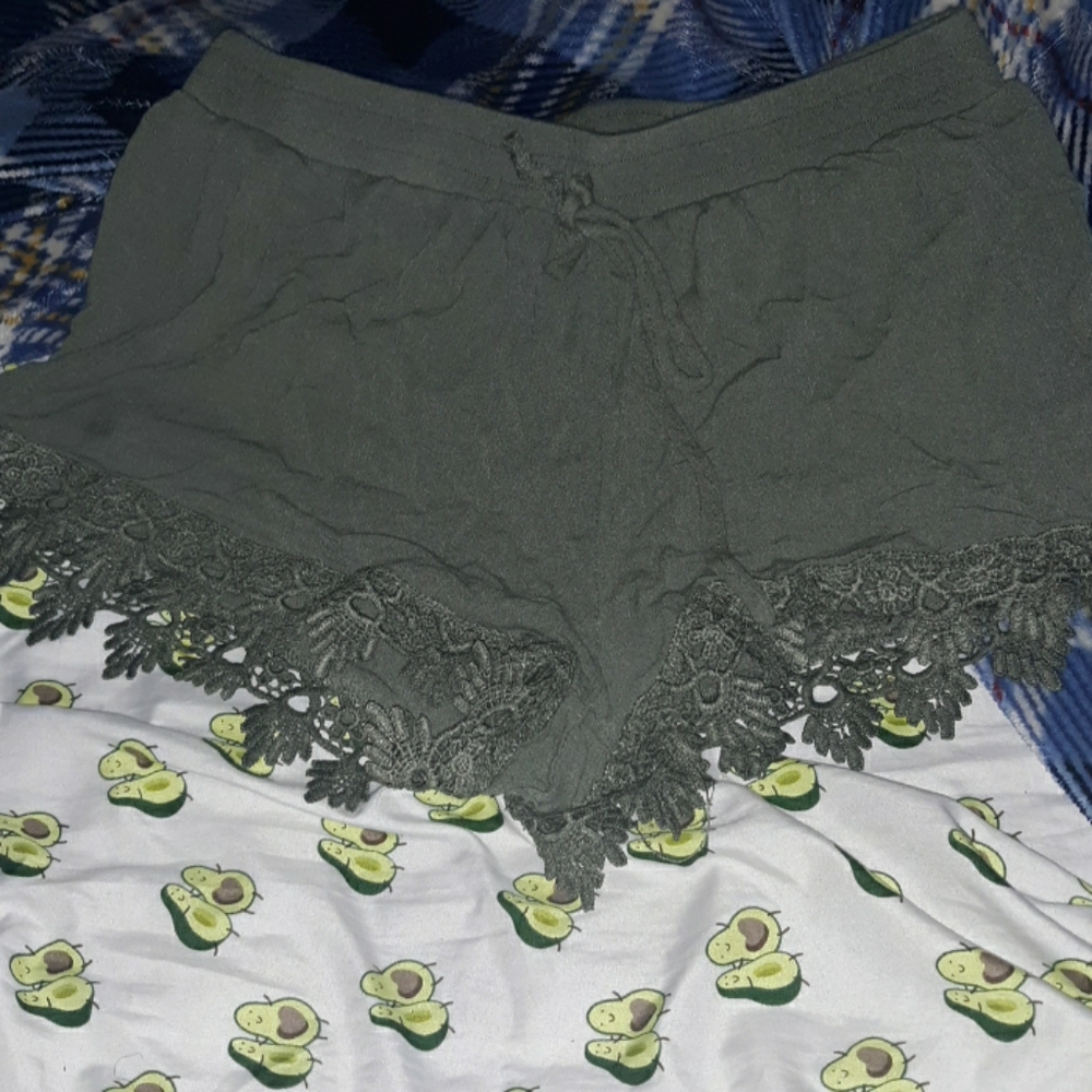 Green summer shorts